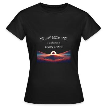 Chaque instant - T-shirt Femme - noir - Devant - AI Model Female 172 dark (172cm)