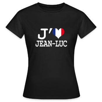 Ich liebe jean-luc - Frauen T-Shirt - Schwarz - Vorne - AI Model Female 172 dark (172cm)
