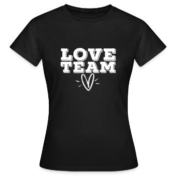 I love you - Women's T-Shirt - black - Front - AI Model Female 172 dark (172cm)