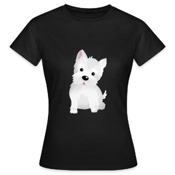 Little dog so sweet - Women's T-Shirt - black - Front - AI Model Female 172 dark (172cm)