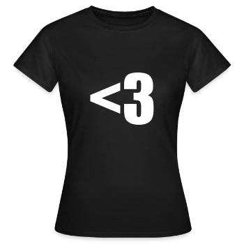 Heart Love Heart <3 joueurs - T-shirt Femme - noir - Devant - AI Model Female 172 dark (172cm)