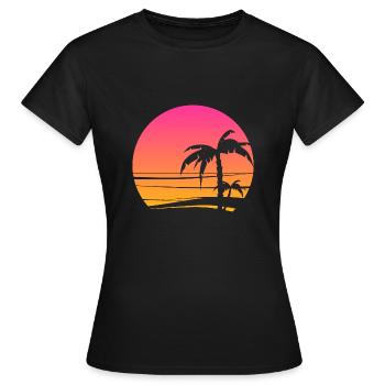 Sunset - Women's T-Shirt - black - Front - AI Model Female 172 dark (172cm)