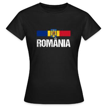Romanians Romania - Women's T-Shirt - black - Front - AI Model Female 172 dark (172cm)
