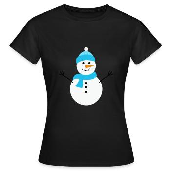 Snowman - Women's T-Shirt - black - Front - AI Model Female 172 dark (172cm)