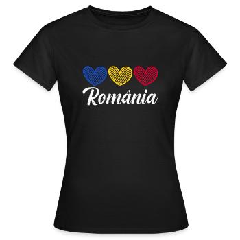 Romanians Romania - Women's T-Shirt - black - Front - AI Model Female 172 dark (172cm)