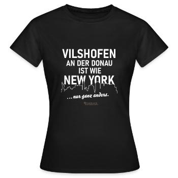 Vilshofen an der Donau - Frauen T-Shirt - Schwarz - Vorne - AI Model Female 172 dark (172cm)