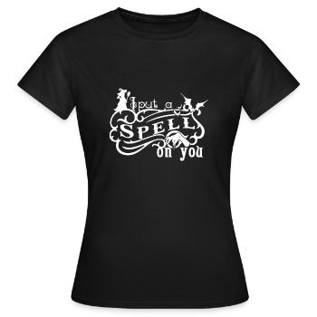 I put a spell on you witch's kitchen - Women's T-Shirt - black - Front - AI Model Female 172 dark (172cm)