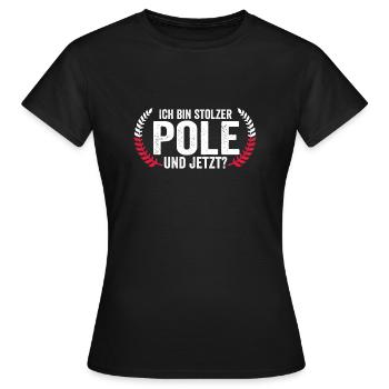 Polonais Pologne - T-shirt Femme - noir - Devant - AI Model Female 172 dark (172cm)