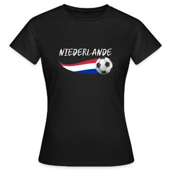 Pays-Bas Pays-Bas - T-shirt Femme - noir - Devant - AI Model Female 172 dark (172cm)