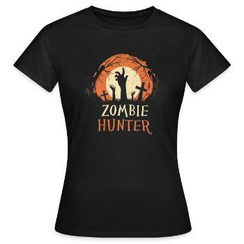 Chasseur de zombies halloween - T-shirt Femme - noir - Devant - AI Model Female 172 dark (172cm)
