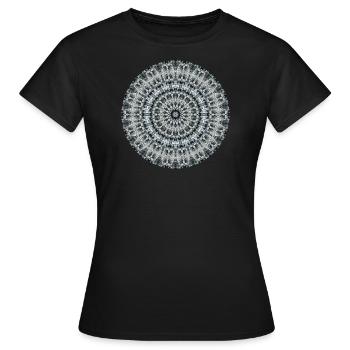 Mandala Art | 3D Fractal Graphic - Frauen T-Shirt - Schwarz - Vorne - AI Model Female 172 dark (172cm)