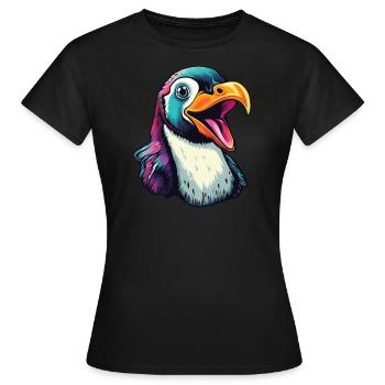 Cooler sprechender Pinguin - Frauen T-Shirt - Schwarz - Vorne - AI Model Female 172 dark (172cm)