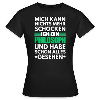 Nicht schockbarer Philosoph - Frauen T-Shirt - Schwarz - Vorne - AI Model Female 172 dark (172cm)