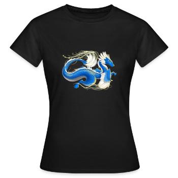 Magical Cool Air Dragon - Dragons of the Elements - Women's T-Shirt - black - Front - AI Model Female 172 dark (172cm)