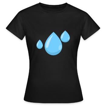 gouttes - T-shirt Femme - noir - Devant - AI Model Female 172 dark (172cm)