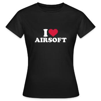 Airsoft - Frauen T-Shirt - Schwarz - Vorne - AI Model Female 172 dark (172cm)