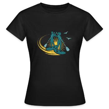 Pagayer - T-shirt Femme - noir - Devant - AI Model Female 172 dark (172cm)