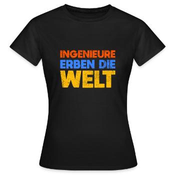 Ingenieure Erben Die Welt - Frauen T-Shirt - Schwarz - Vorne - AI Model Female 172 dark (172cm)