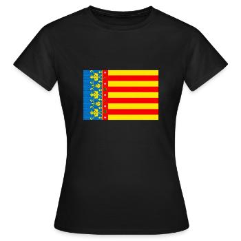 Drapeau de Valence - T-shirt Femme - noir - Devant - AI Model Female 172 dark (172cm)