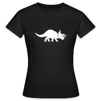 Triceratops - T-shirt Femme - noir - Devant - AI Model Female 172 dark (172cm)