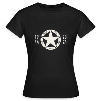 80 Jahre Landung in der Normandie, D-Day 1944. - Frauen T-Shirt - Schwarz - Vorne - AI Model Female 172 dark (172cm)