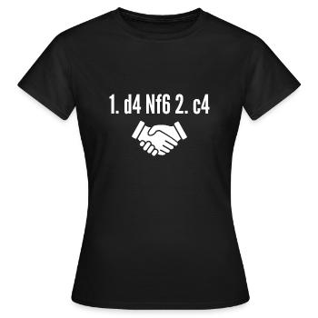 Champion du monde d’échecs abandonné - T-shirt Femme - noir - Devant - AI Model Female 172 dark (172cm)