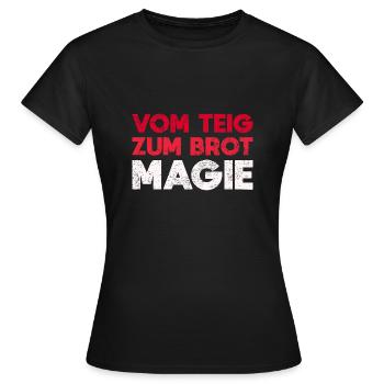 Vom Teig Zum Brot, Magie - Frauen T-Shirt - Schwarz - Vorne - AI Model Female 172 dark (172cm)