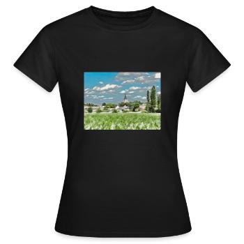 Blick auf Wolmirsleben - Frauen T-Shirt - Schwarz - Vorne - AI Model Female 172 dark (172cm)