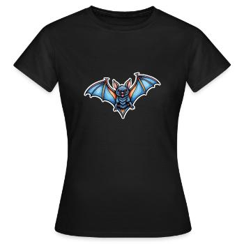 Chauve-souris Neo Traditionnel - T-shirt Femme - noir - Devant - AI Model Female 172 dark (172cm)