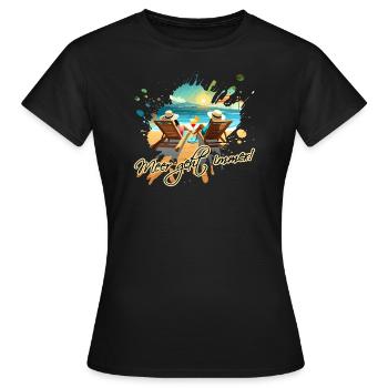 The sea is always good - Women's T-Shirt - black - Front - AI Model Female 172 dark (172cm)