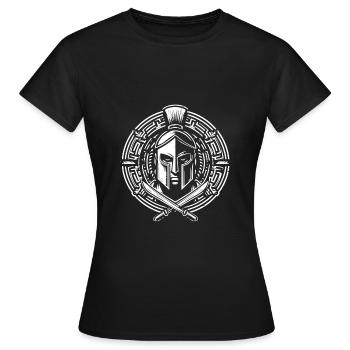 Guerrier spartiate Gladiateur romain de Sparte - T-shirt Femme - noir - Devant - AI Model Female 172 dark (172cm)