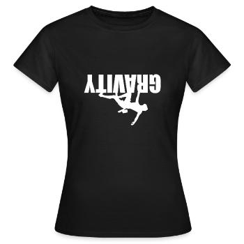 Gravité en bloc - T-shirt Femme - noir - Devant - AI Model Female 172 dark (172cm)