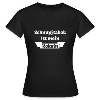 Schnupftabak Tabak Pris Schnupfer Nikotin - Frauen T-Shirt - Schwarz - Vorne - AI Model Female 172 dark (172cm)