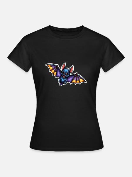 Fledermaus Neo Traditional - Frauen T-Shirt - Schwarz