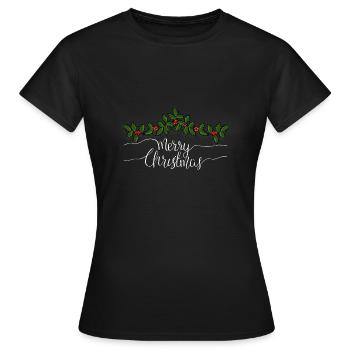 Merry Christmas Christmas present - Women's T-Shirt - black - Front - AI Model Female 172 dark (172cm)