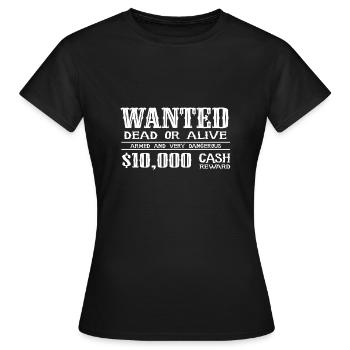 wanted 2 - T-shirt Femme - noir - Devant - AI Model Female 172 dark (172cm)