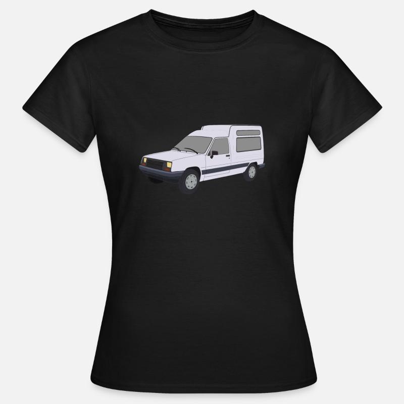 White Rapid Express Van Car - Women's T-Shirt - black