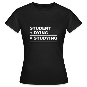 Student Nerd Geek Student Student Teenager - Women's T-Shirt - black - Front - AI Model Female 172 dark (172cm)