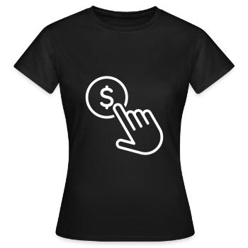E-shopping, shopping - Women's T-Shirt - black - Front - AI Model Female 172 dark (172cm)