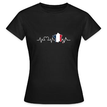 Franzosen Französisch Frankreich - Frauen T-Shirt - Schwarz - Vorne - AI Model Female 172 dark (172cm)