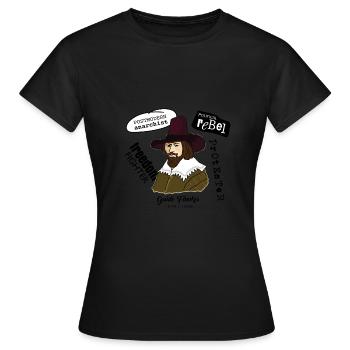 Guy Fawkes - T-shirt Femme - noir - Devant - AI Model Female 172 dark (172cm)