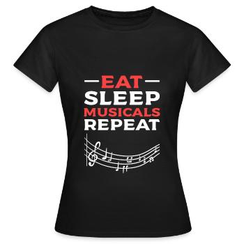 Théâtre Acteur Acteur Actrice Actrice - T-shirt Femme - noir - Devant - AI Model Female 172 dark (172cm)