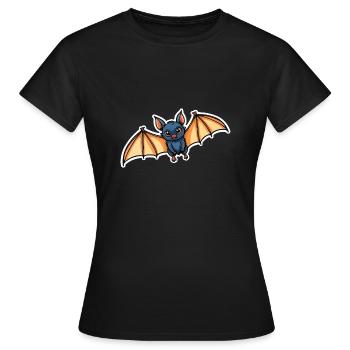 Chauve-souris Neo Traditionnel - T-shirt Femme - noir - Devant - AI Model Female 172 dark (172cm)