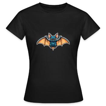 Chauve-souris Neo Traditionnel - T-shirt Femme - noir - Devant - AI Model Female 172 dark (172cm)