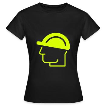 Directeur de la construction, Helm, Chantier de construction, Ouvrier du bâtiment, Construction - T-shirt Femme - noir - Devant - AI Model Female 172 dark (172cm)