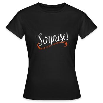 Surprise Surprise Garçon Enceinte Enceinte - T-shirt Femme - noir - Devant - AI Model Female 172 dark (172cm)