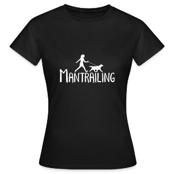 Mantrailing chien de recherche cadeau amoureux de chien - T-shirt Femme - noir - Devant - AI Model Female 172 dark (172cm)
