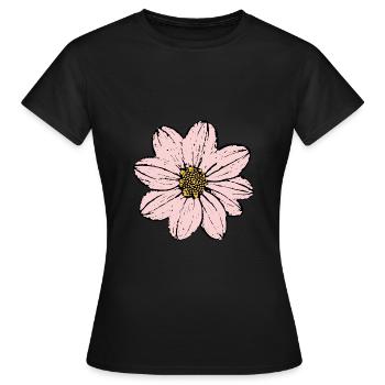 Flower Pink Pink Flower Flowers Pink Pink Flowers - Women's T-Shirt - black - Front - AI Model Female 172 dark (172cm)