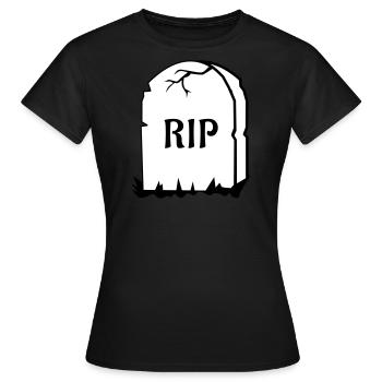 Pierre tombale au repos - T-shirt Femme - noir - Devant - AI Model Female 172 dark (172cm)