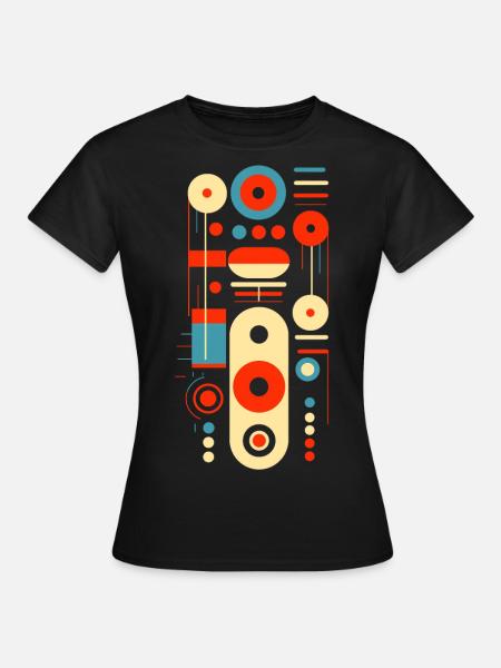 60er Jahre Design - Frauen T-Shirt - Schwarz